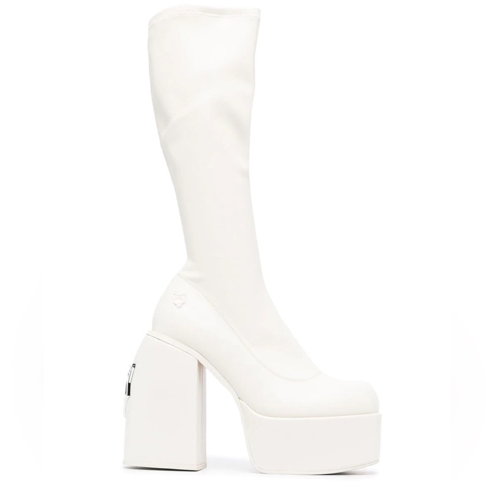 Naked Wolfe Spice Platform Boots in White/Chalk Size 6, sold out online